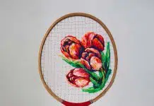 Vintage rackets with flower embroidery by Danielle Clough Vintage rackets with flower embroidery by Danielle Clough – upcycleDZINE