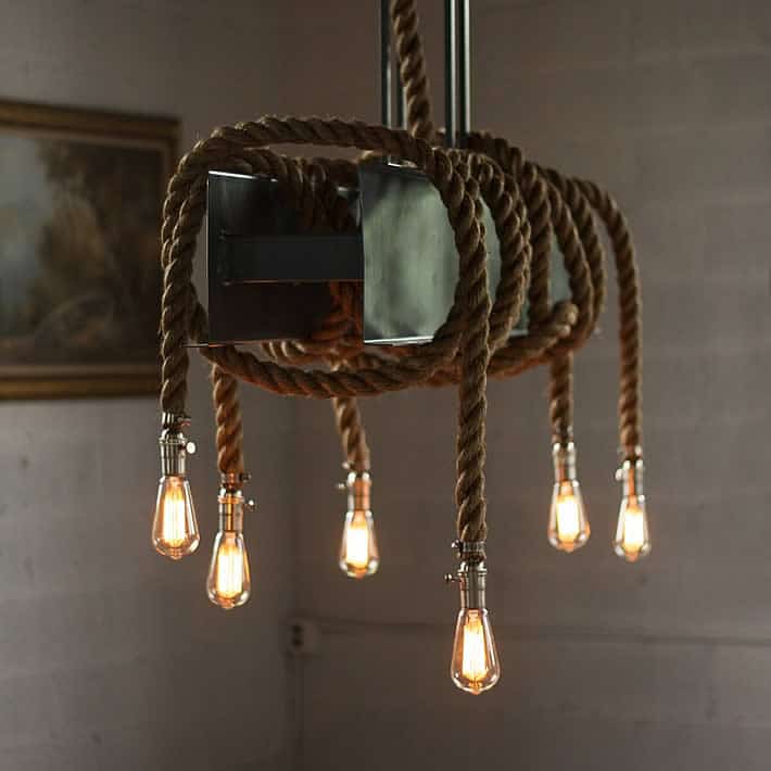 Rope & Metal Beam Light by Luke Lamp Co. – upcycleDZINE
