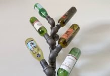 Wine Rack made with black iron pipe by Derek Goodbrand Wine Rack made with black iron pipe by Derek Goodbrand – upcycleDZINE