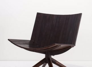 RADAR: revolving chair with reclaimed wood by Carlos Motta – upcycleDZINE