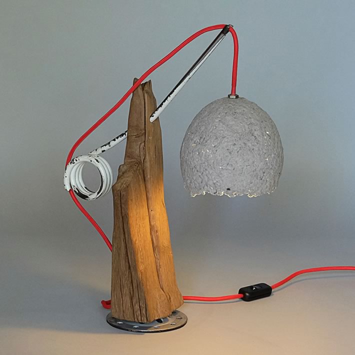 DECEM: scrap parts turned into desk lamp by LuxUnica – upcycleDZINE