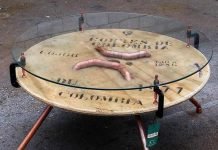 CUPRO: wooden spool upcycled into coffee table by Desobra – upcycleDZINE