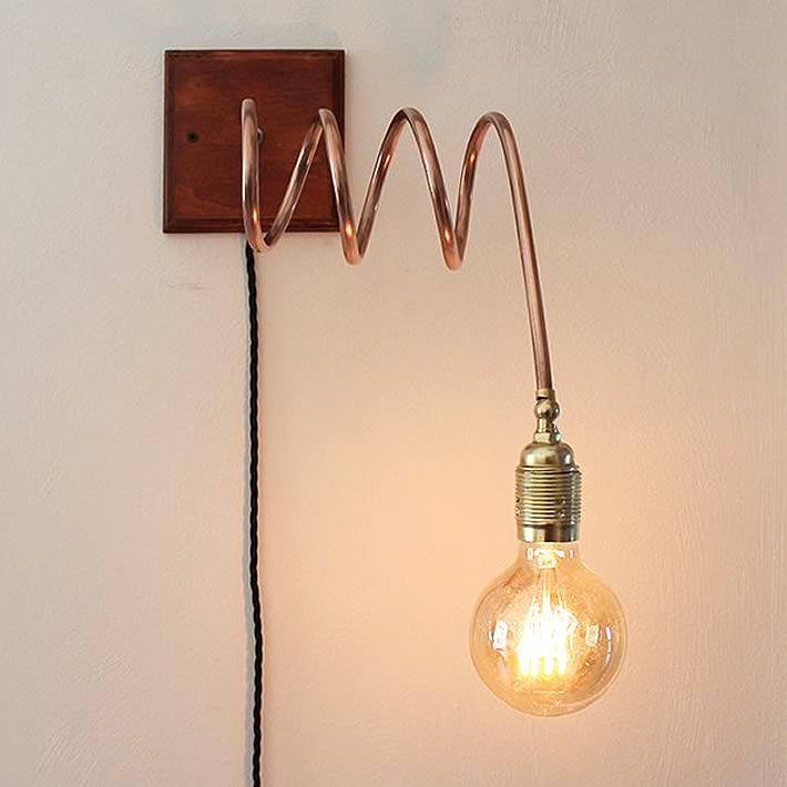 SPIRAL_2: copper tube wall lamp by Ideesign – upcycleDZINE