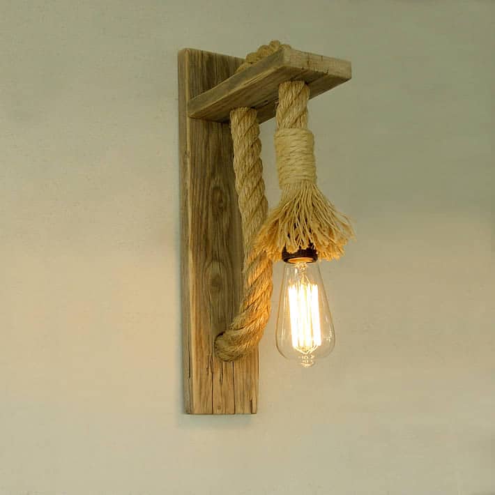 Upcycled Rope Wall Lamp by TassoStudio – upcycleDZINE