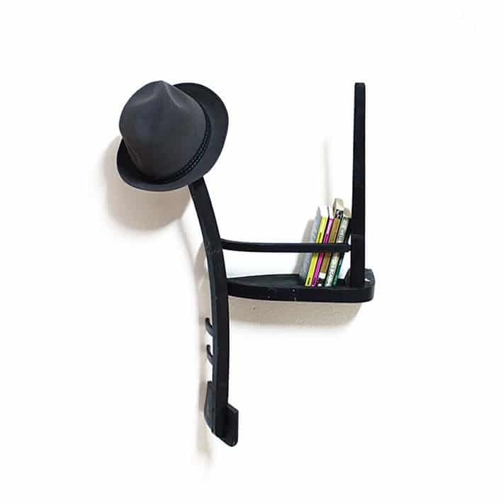 Half = One: chair shelf and hanger by Tess Hill – upcycleDZINE