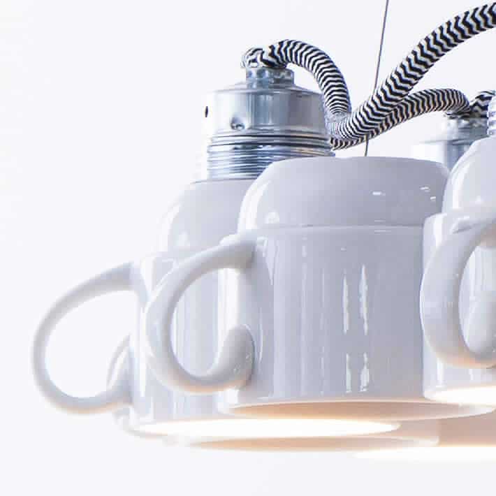 CUPLIGHT Chandelier: porcelain upcycled by Lucas & Lucas – upcycleDZINE