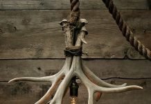 Cabin Lit Chandelier: upcycled shed Antlers by Moon Stone Fox – upcycleDZINE