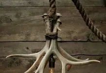 Cabin Lit Chandelier: upcycled shed antlers by Moon Stone Fox Cabin Lit Chandelier: upcycled shed Antlers by Moon Stone Fox – upcycleDZINE