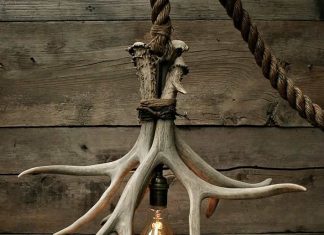 Cabin Lit Chandelier: upcycled shed Antlers by Moon Stone Fox – upcycleDZINE