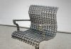 Scrap Metal Chain Modern Arm Chair by Recycled Salvage Design