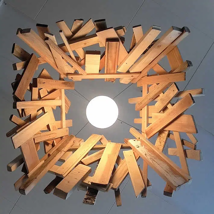 SCRAP WOOD LAMP by reCreate Design Company