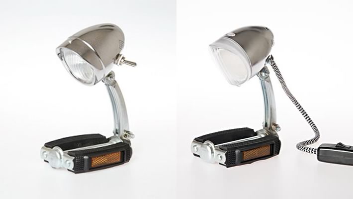 MONBIJOU: bicycle parts desk lamp by StW-design – upcycleDZINE