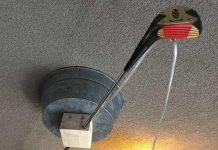 PENFOLD 3: golf club wall lamp by Gilbert de Rooij PENFOLD 3: golf club wall lamp by Gilbert de Rooij – upcycleDZINE
