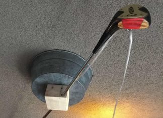 PENFOLD 3: golf club wall lamp by Gilbert de Rooij – upcycleDZINE