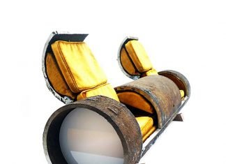 CLOCHE SOFA: sewage pipe furniture by Carlo Sampietro – upcycleDZINE