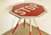 STOP Traffic Sign Table by Studio Repa Red Stop Traffic Sign Table by Studio Repa – upcycleDZINE