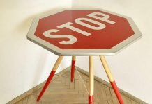 Red Stop Traffic Sign Table by Studio Repa – upcycleDZINE
