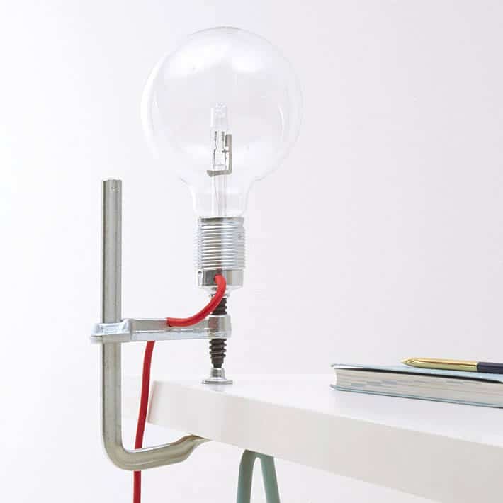 CLAMP LIGHT: steel clamp transformed into lamp by Lucas & Lucas – upcycleDZINE