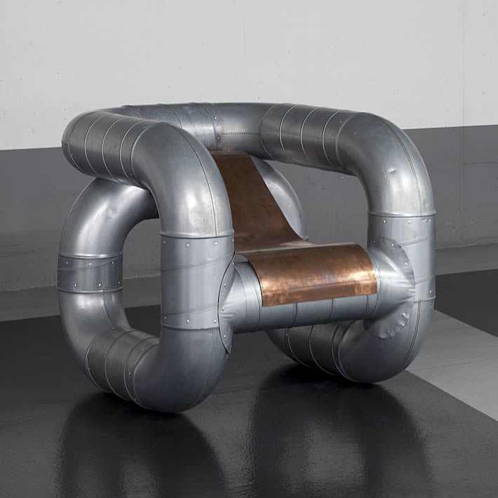 TUBULAR: pipe chair by Lucas Muñoz