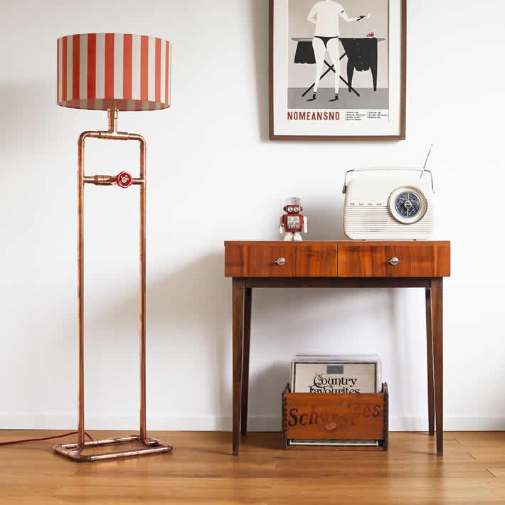 Industrial dimmable lamps made out of copper tubing by Zapalgo – upcycleDZINE