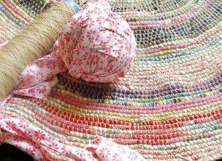 DIY: Coil & Crochet Scrap Fabric Rug by My Poppet – upcycleDZINE