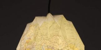 DIY: Origami Pendant Lampshade from an Old World Map by Alt trifft Neu – upcycleDZINE