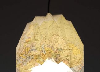 DIY: Origami Pendant Lampshade from an Old World Map by Alt trifft Neu – upcycleDZINE