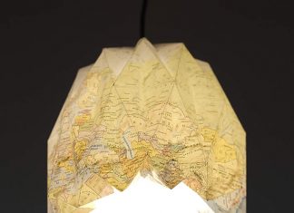 DIY: Origami Pendant Lampshade from Old World Map by Alt trifft Neu DIY: Origami Pendant Lampshade from an Old World Map by Alt trifft Neu – upcycleDZINE