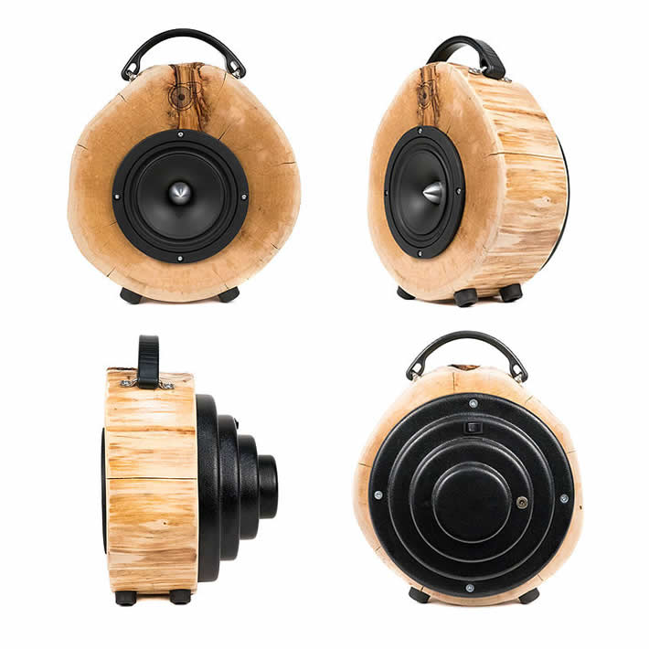 ROCKIT LOG: Speakers of Abandoned Wood by Portmanteau Stereo Co. – upcycleDZINE
