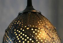 The beauty of Colanders used for lighting design Dalhia by Nadia Belalia | upcycleDZINE