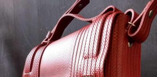 Dutch design fire hose bags are honest, durable and fashionable EVERSOM Dutch fire hose bag called OMHANDIG | upcycleDZINE
