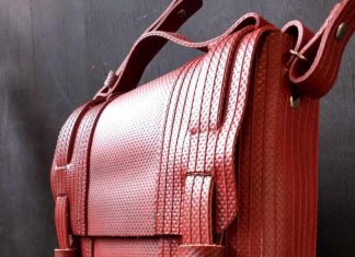 Dutch design fire hose bags are honest, durable and fashionable EVERSOM Dutch fire hose bag called OMHANDIG | upcycleDZINE