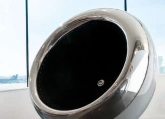 Upcycled plane engine cover impresses as a stunning chair