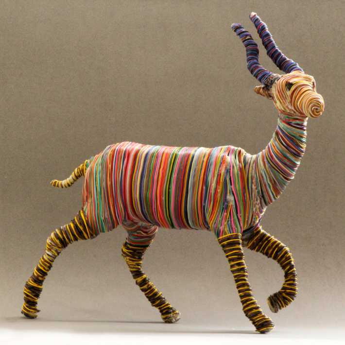 E-waste upcycled into amazing e-art dear by Vishwanath | upcycleDZINE