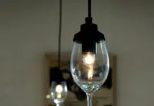 Two Wineglass pendant lamps by OOOMS | upcycleDZINE