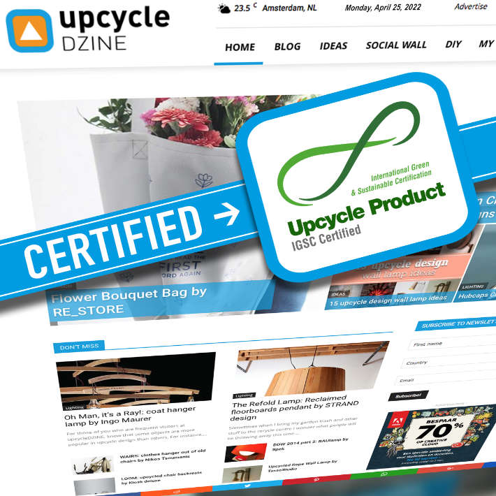 upcycleDZINE is now Upcycle Product IGSC Certified