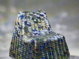Sustainable design using upcycled CDs: Compact CD Chair by BorisLab | Stand alone | upcycleDZINE