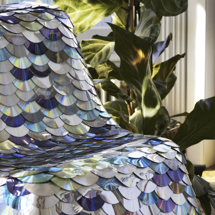 Sustainable design using upcycled CDs: Compact CD Chair by BorisLab | Part of | upcycleDZINE